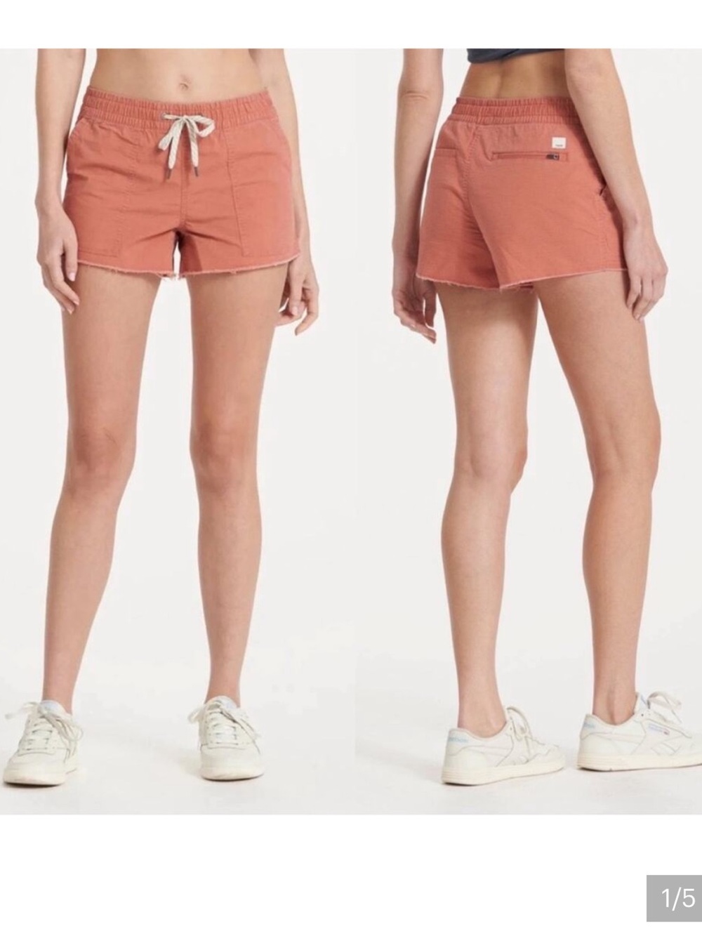 Vuori Vintage Ripstop Organic Cotton Sun Washed Orange Shorts Size XS - Picture 15 of 15
